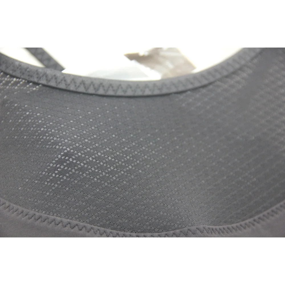 Lululemon Athletica Clip-In Long Line Pilates Black Mesh Crossback Sports Bra 6